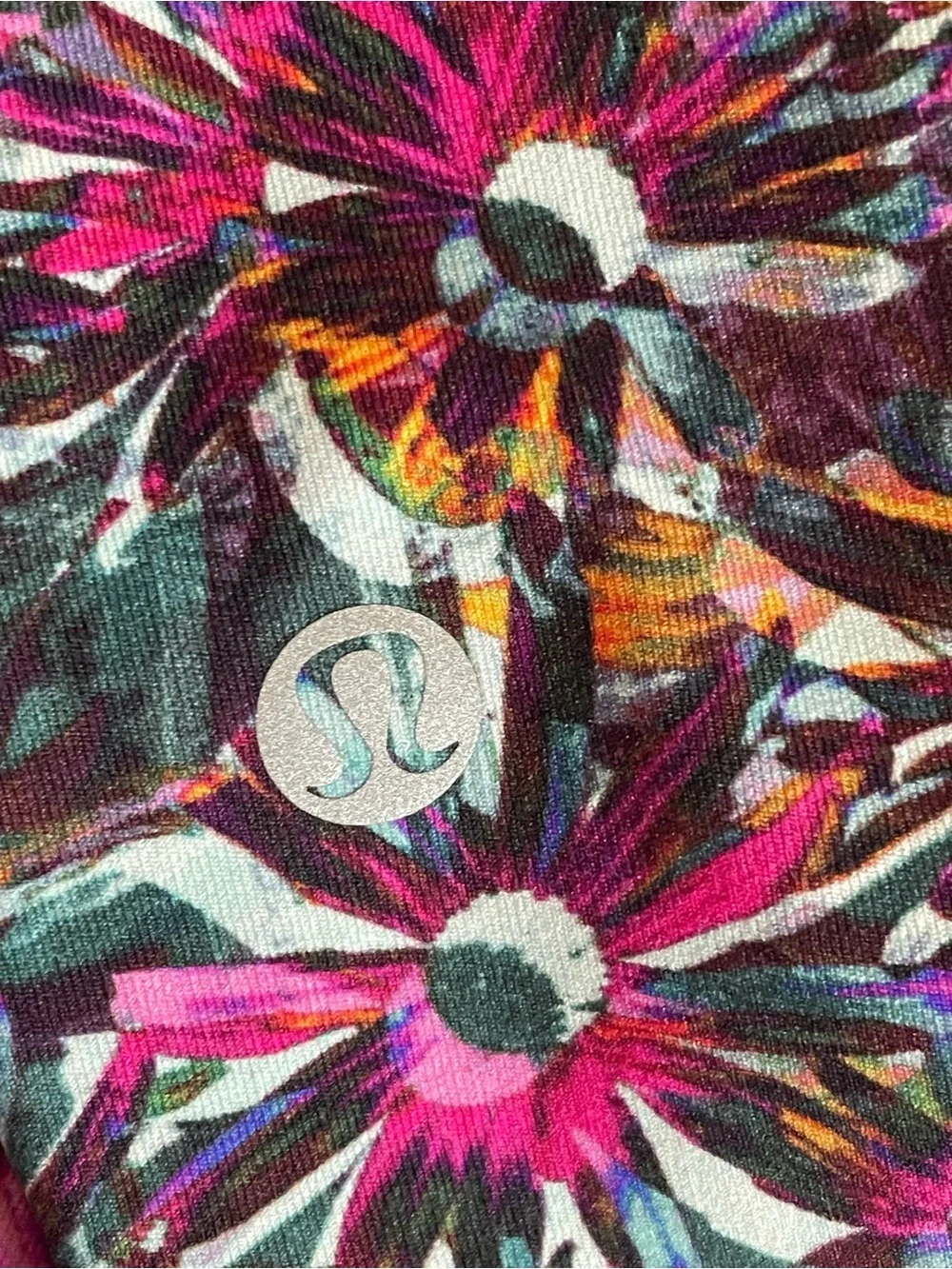 lululemon athletica Floral Print Leggings in Pink, Green, Black